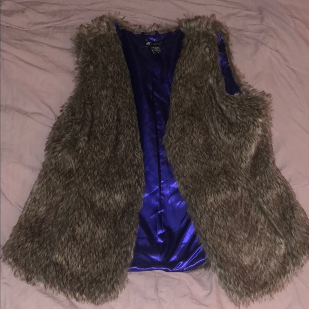 Faux fur vest
